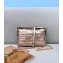 Fendi Nappa Leather Mini Baguette bag Pink Gold