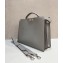 Fendi Peekaboo Iseeu Medium Bag in Selleria Leather 7VA529 Gray/White