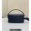 Fendi Nappa Leather Medium Baguette Bag Midnight blue