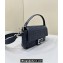 Fendi Nappa Leather Medium Baguette Bag Midnight blue
