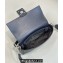Fendi Nappa Leather Medium Baguette Bag Midnight blue
