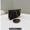 Fendi Baguette Pouch clutch with chain Bag in Brown jacquard FF fabric