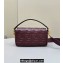 Fendi Nappa Leather Medium Baguette Bag Burgundy