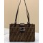 Fendi Vintage Mini Tote Bag in Brown jacquard FF fabric 8316s