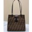 Fendi Vintage Tote Bag in Brown jacquard FF fabric 8316
