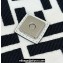 Fendi Medium Baguette bag in White/Black canvas with FF embroidery