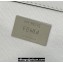 Fendi Medium Baguette bag in White/Black canvas with FF embroidery