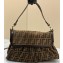Fendi Vintage Shoulder Bag in Brown jacquard FF fabric 8333