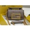 Fendi Nano Baguette Chain Bag Leather Gray