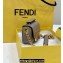 Fendi Nano Baguette Chain Bag Leather Gray