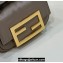 Fendi Nano Baguette Chain Bag Leather Gray