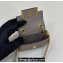 Fendi Nano Baguette Chain Bag Leather Gray