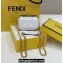 Fendi Nano Baguette Chain Bag Leather White