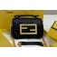 Fendi Nano Baguette Chain Bag Leather Black