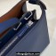 Fendi Peekaboo Iseeu Medium Bag in Selleria Leather 7VA529 Dark Blue/Blue