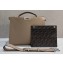 Fendi Peekaboo Iseeu Medium Bag in Selleria Leather 7VA529 Beige/Blue