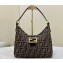 Fendi Vintage Hobo Bag in Brown jacquard FF fabric 8320