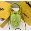 Fendi Mon Tresor Mini bucket bag Green canvas with FF embroidery