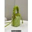 Fendi Mon Tresor Mini bucket bag Green canvas with FF embroidery