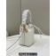 Fendi Mon Tresor Mini bucket bag White canvas with FF embroidery