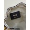 Fendi Mon Tresor Mini bucket bag White canvas with FF embroidery