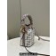 Fendi Mon Tresor Mini bucket bag Gray canvas with FF embroidery