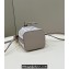 Fendi Mon Tresor Mini bucket bag Gray canvas with FF embroidery
