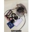 Fendi Mon Tresor Mini bucket bag Gray canvas with FF embroidery