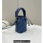 Fendi Mon Tresor Mini bucket bag Blue canvas with FF embroidery