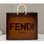 Fendi Sunshine Large Shopper Tote Bag Graduated Coffee