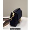 Fendi Medium Baguette bag in Black canvas with FF embroidery
