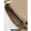 Fendi Medium Baguette bag in Beige/Burgundy canvas with FF embroidery