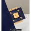 Fendi Medium Baguette bag in Dark Blue canvas with FF embroidery