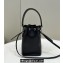 Fendi Mon Tresor Mini bucket bag leather Black/White