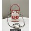Fendi Mon Tresor Mini bucket bag White/Pink canvas