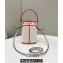 Fendi Mon Tresor Mini bucket bag White/Pink canvas