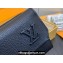 Louis Vuitton Cowhide leather Aerogram Slender Pilot Wallet M81740 Black 2024