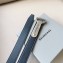 Balenciaga Width 3cm Bottle Opener D Ring Belt in black vegetal calfskin