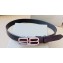 Balenciaga Width 3cm BB Signature Belt in black calfskin Black/Silver