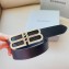 Balenciaga Width 3cm BB Signature Belt in black calfskin Black/Silver