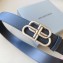 Balenciaga Width 3.4cm BB Large Belt in Black/Silver