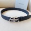 Balenciaga Width 3.4cm BB Large Belt in Black/Silver