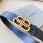Balenciaga Width 3.4cm BB Large Belt in Black/Gold