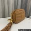 Saint Laurent lou mini bag in quilted grain de poudre embossed leather 612579 Brown