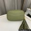 Saint Laurent lou mini bag in quilted grain de poudre embossed leather 612579 Green