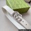 Gucci Width 3cm GG Marmont thin belt with crystals 772651 White