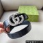 Gucci Width 3cm GG Marmont thin belt with crystals 772651 Black