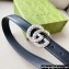 Gucci Width 3cm GG Marmont thin belt with crystals 772651 Black