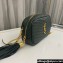 Saint Laurent lou mini bag in quilted grain de poudre embossed leather 612579 Dark Green