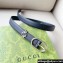 Gucci Width 2.5cm Belt with Round Interlocking G 760164 Black/Silver